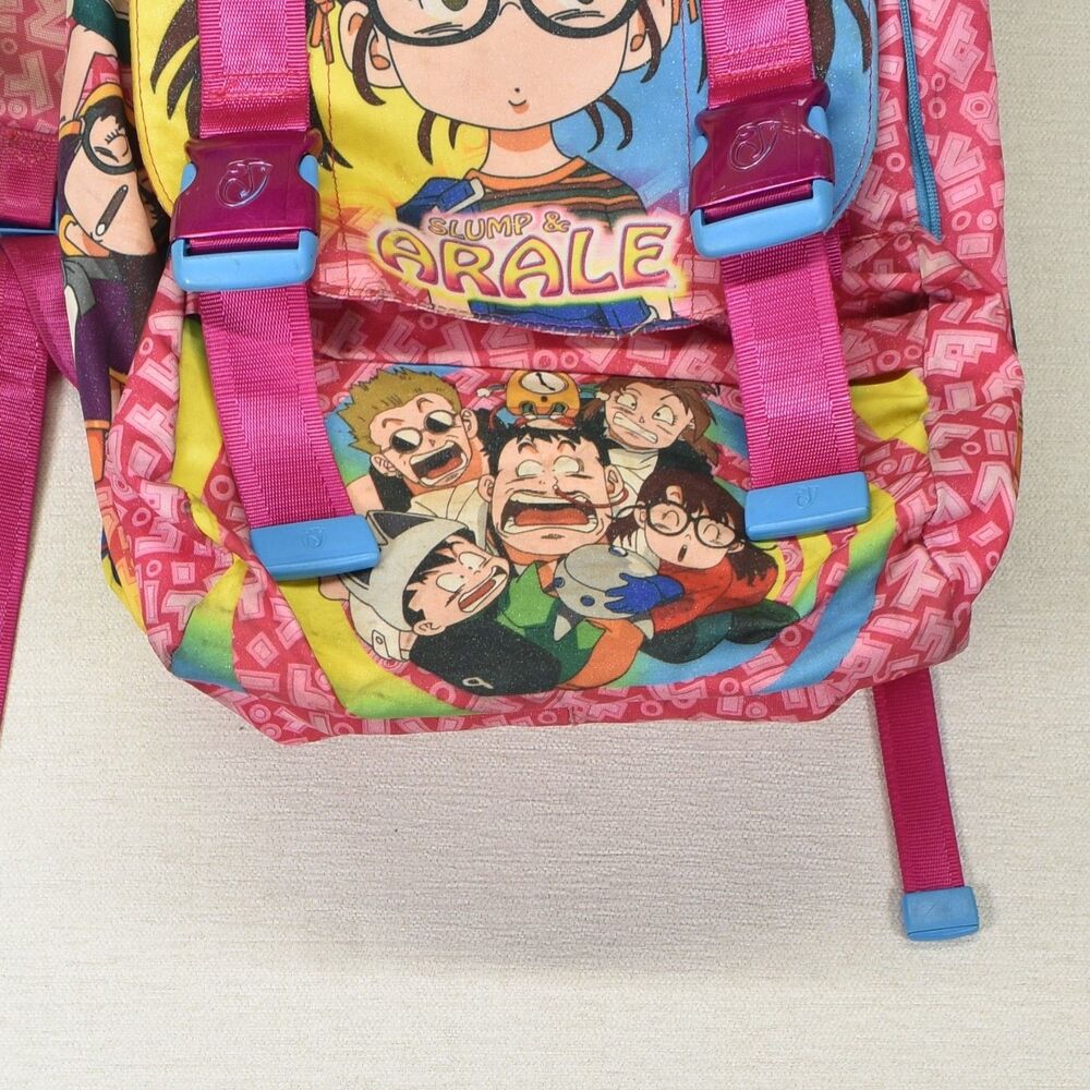 Vintage Dr Slump Arale Backpack Akira Made In Italy Pink Anime Manga School Bag View 5